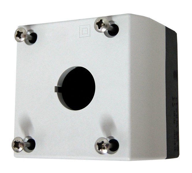 [SCH-MM216535] M22 Opbouwbehuizing 1x opening IP67 zwart/grijs