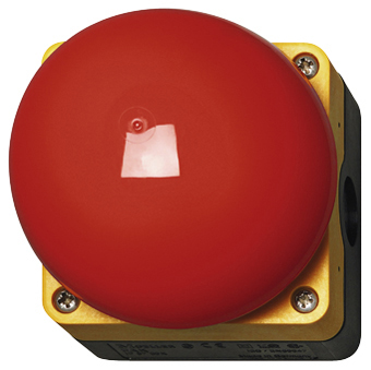 [SCH-MM229747] M22 Slagdrukknop nood-uit schakelend 1NG rood/ geel