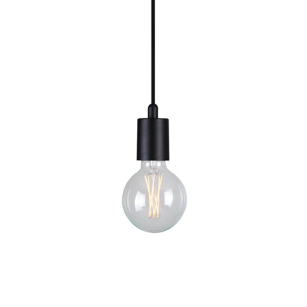 [PSM-5003A.2.2M.TX2] MAESTRO hanglamp - met 2m textielkabel en trekontlasting aan fitting zwart textuur / black