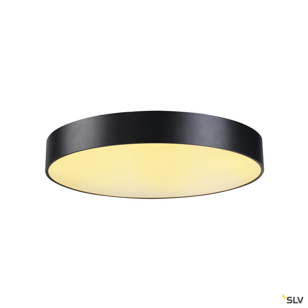 MEDO 60, plafondarmatuur, LED, 3000K, rond, zwart, Ø 60 cm, omvormbaar tot pendelarmatuur, 40 W