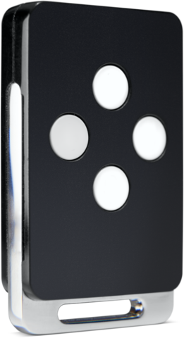 MINI RF-HANDZENDER MET 1 KANAAL EN 4 BEDIENINGSKNOPPEN