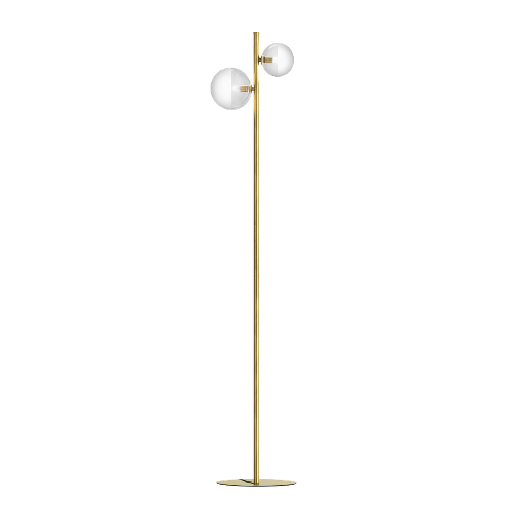 MOLECOLA PIANT.2 LIGHTS NATURAL BRASS. TRASP.