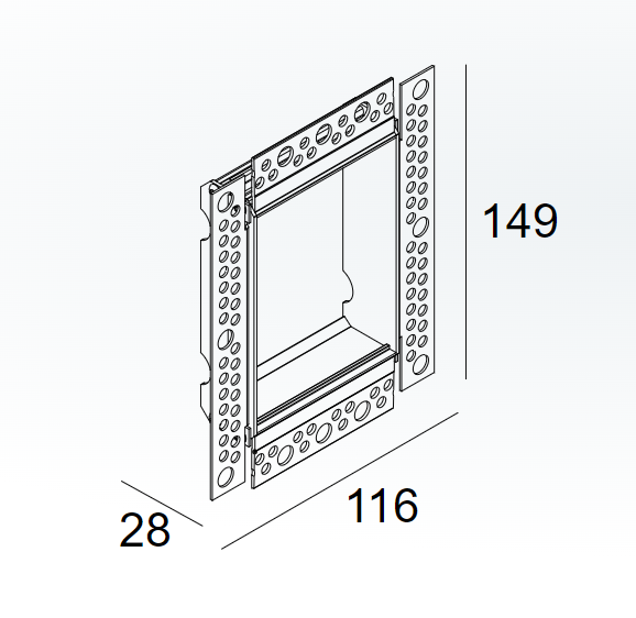 MOUNTING KIT INLET TRIMLESS H7