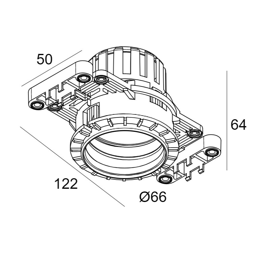 [DEL-19410 0010] MOUNTING KIT MINI DEEP RINGO II TRIMLESS