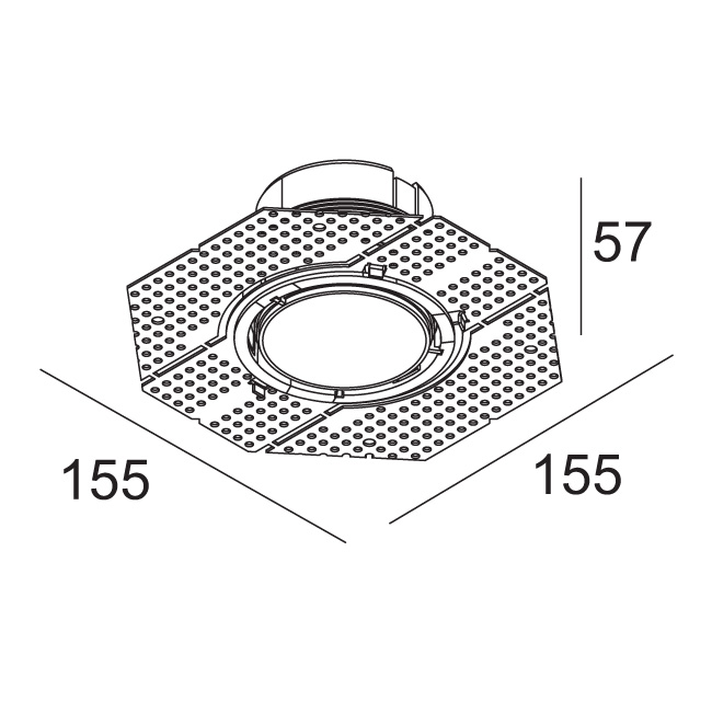 [DEL-15212 2050] MOUNTING KIT R60 TRIMLESS O.F.A.