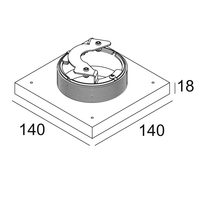 MOUNTING KIT SPY 39/52 TRIMLESS CSC
