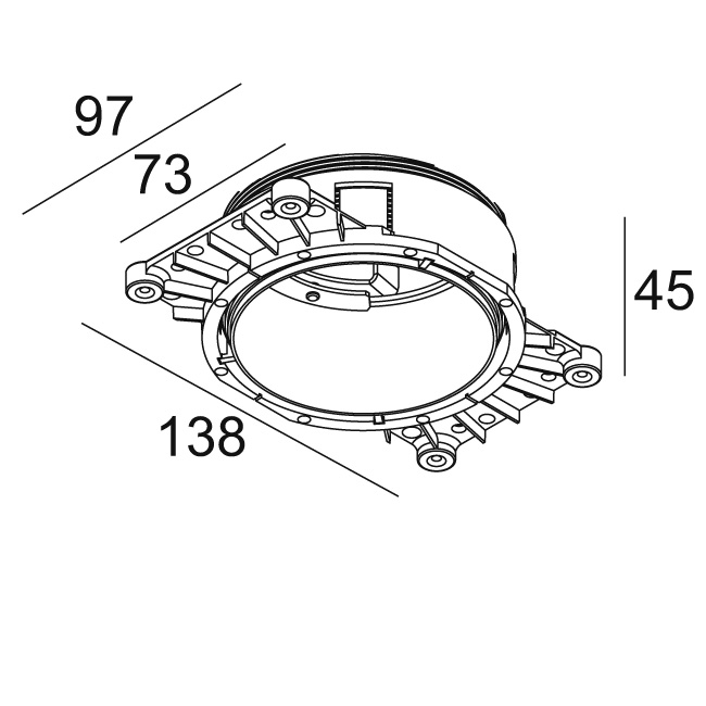 MOUNTING KIT SPY 39/52 TRIMLESS O.F.A.
