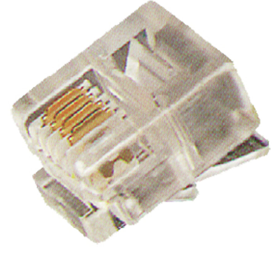 Mannelijke RJ14 6/4 krimp telefoonstekkers - 100 stuks