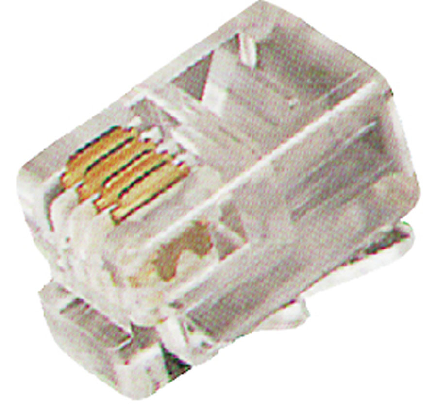 Mannelijke RJ9 4/4 krimp telefoonstekkers - 100 stuks