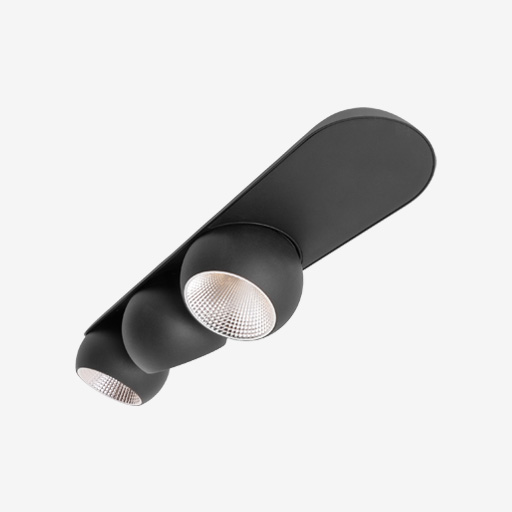 Marbul Surface Adjustable 109 3x LED 3000K Trailing Edge DI Black Structure