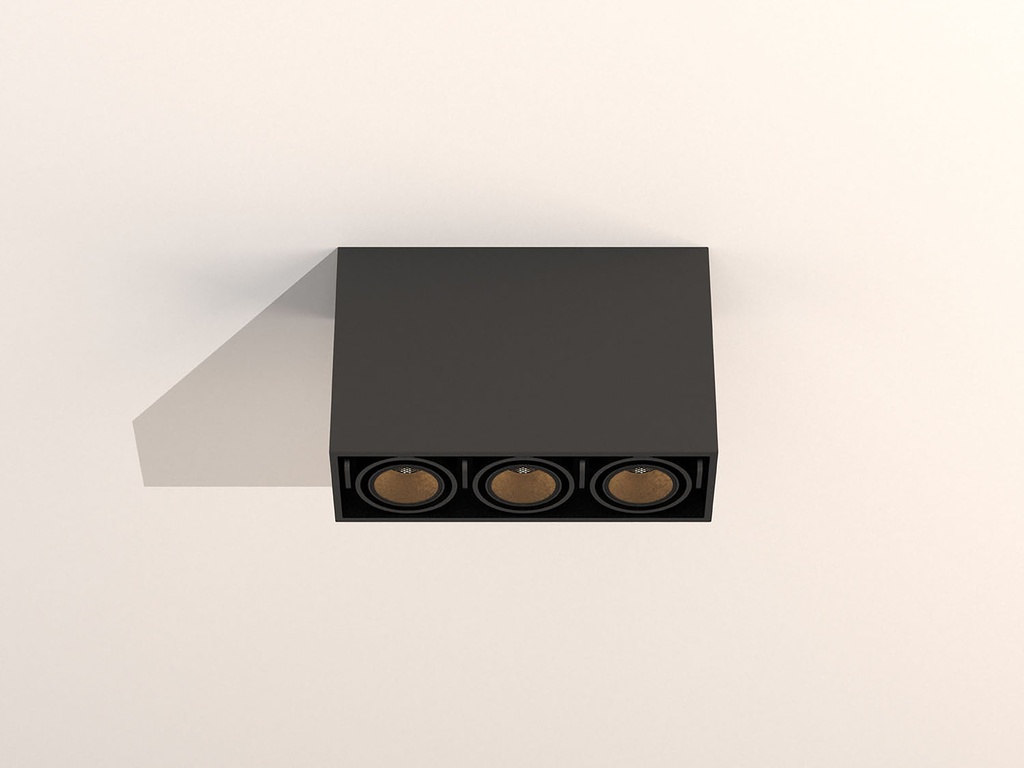 Micro Tommy 3 Ceiling 230V 2700K Mains Dimmable Textured Black