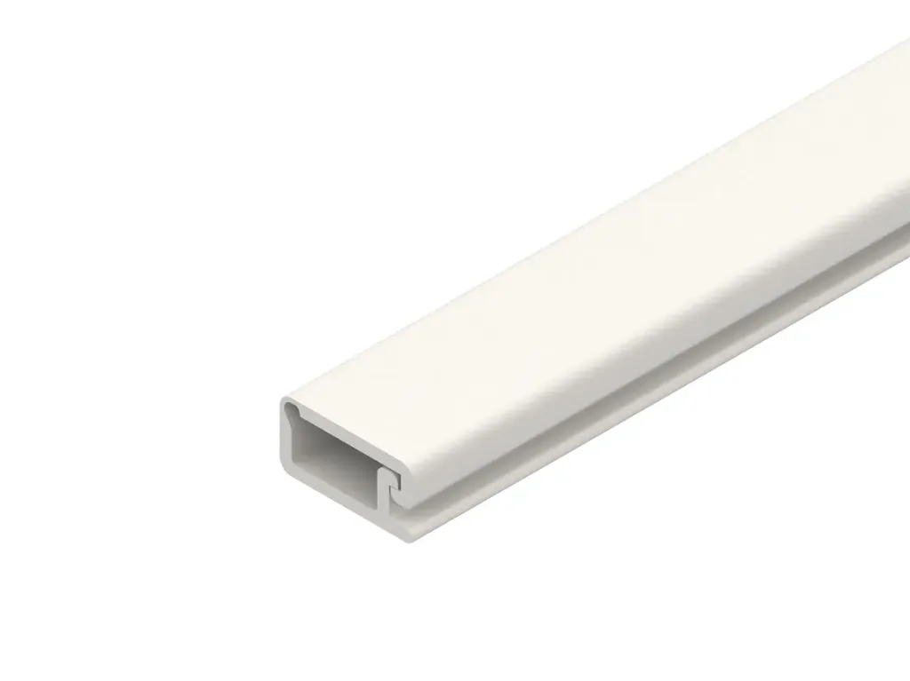 [KHN-LCD51.6] Minikanaal met dubbelzijdige kleefband, + deksel. RAL 9001. 4,5x9mm, L=2m