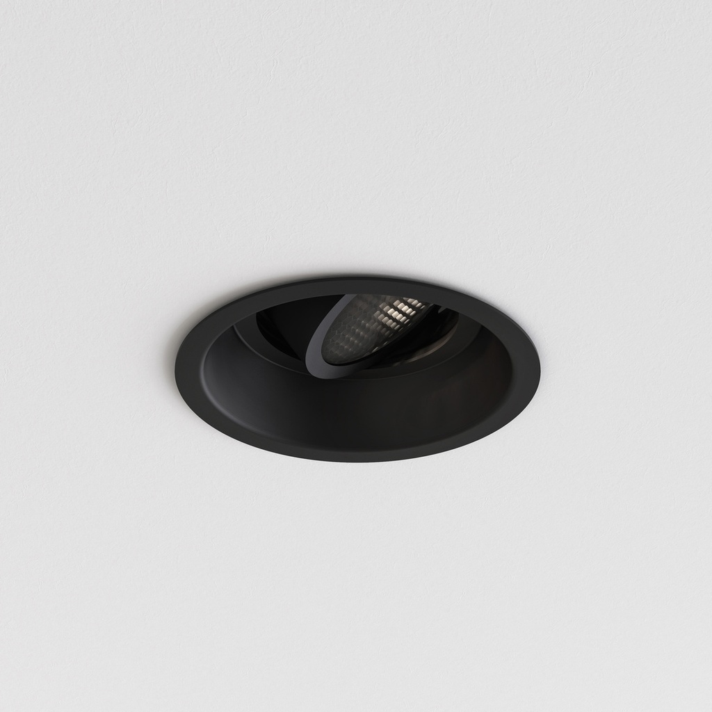 Minima Slimline Round Adjustable Fire-Rated Matt Black