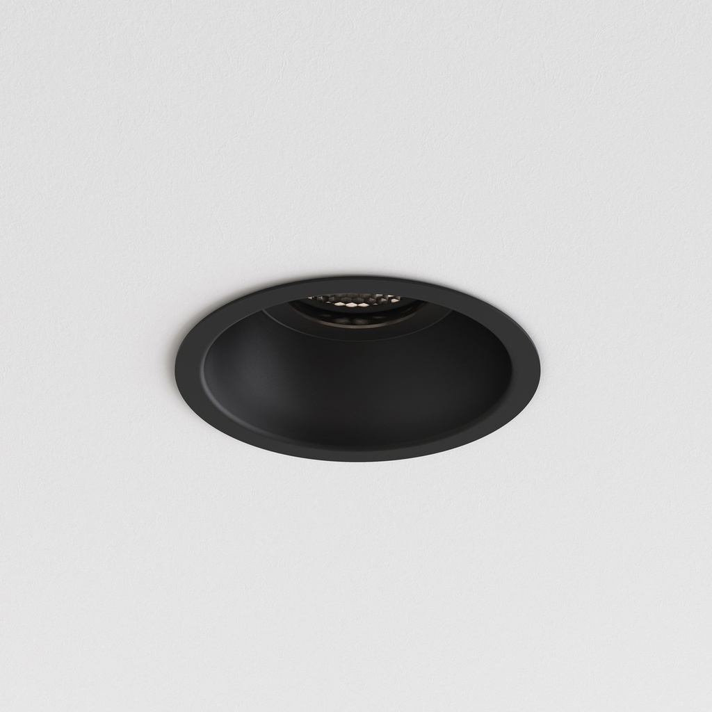 [AST-1249035] Minima Slimline Round Fixed Fire-Rated IP65 Matt Black