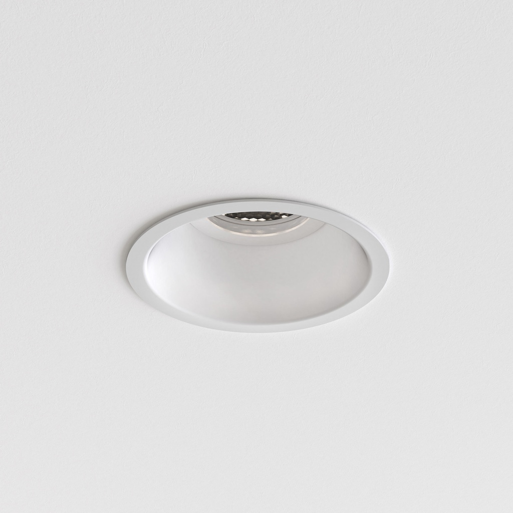 Minima Slimline Round Fixed Fire-Rated IP65 Matt White