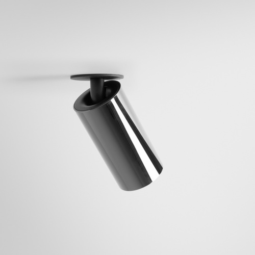 Minude Semi-Recessed Adjustable 45 1x LED 2700K Medium DE Black Chrome