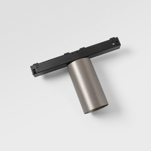 Minude Track 48V Adjustable 45 1x LED 2700K Medium 1-10V Silver Bronze Brushed Anodised