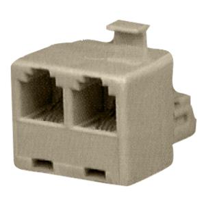 Modulaire adapter - Vrouwelijke RJ12 6/6 connector / Dubbele vrouwelijke RJ12 6/6
