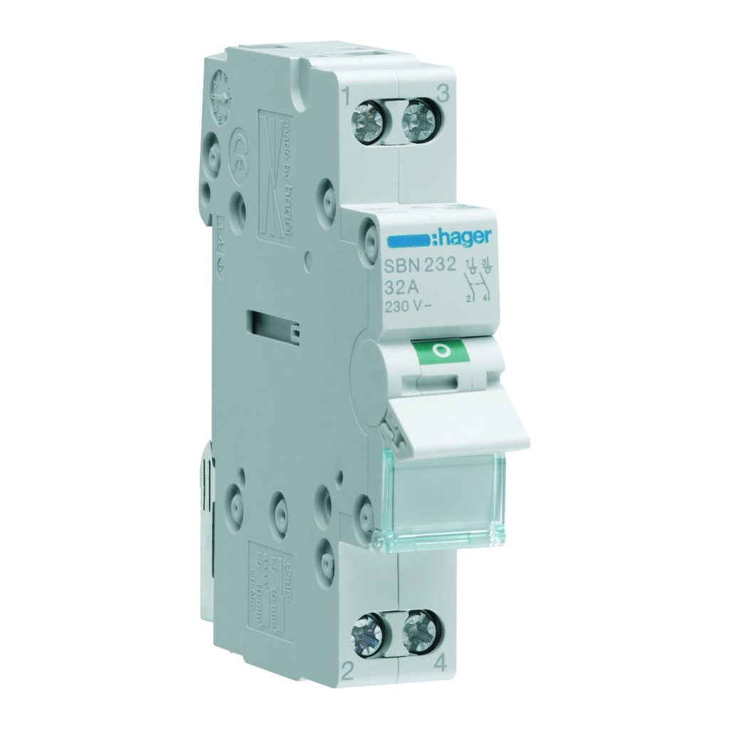 [HAG-SBN232] Modulaire schakelaar 2 polig 32A