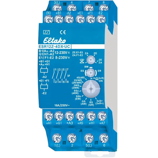 [ELT-ESR12Z-4DX-UC] Multif. impulsschak./relais +centr.bed. 4x1 NO 16A