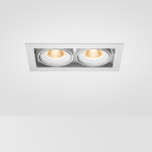 Multiple Recessed Adjustable M-LED 2x DE Aluminium Matt - Black Matt