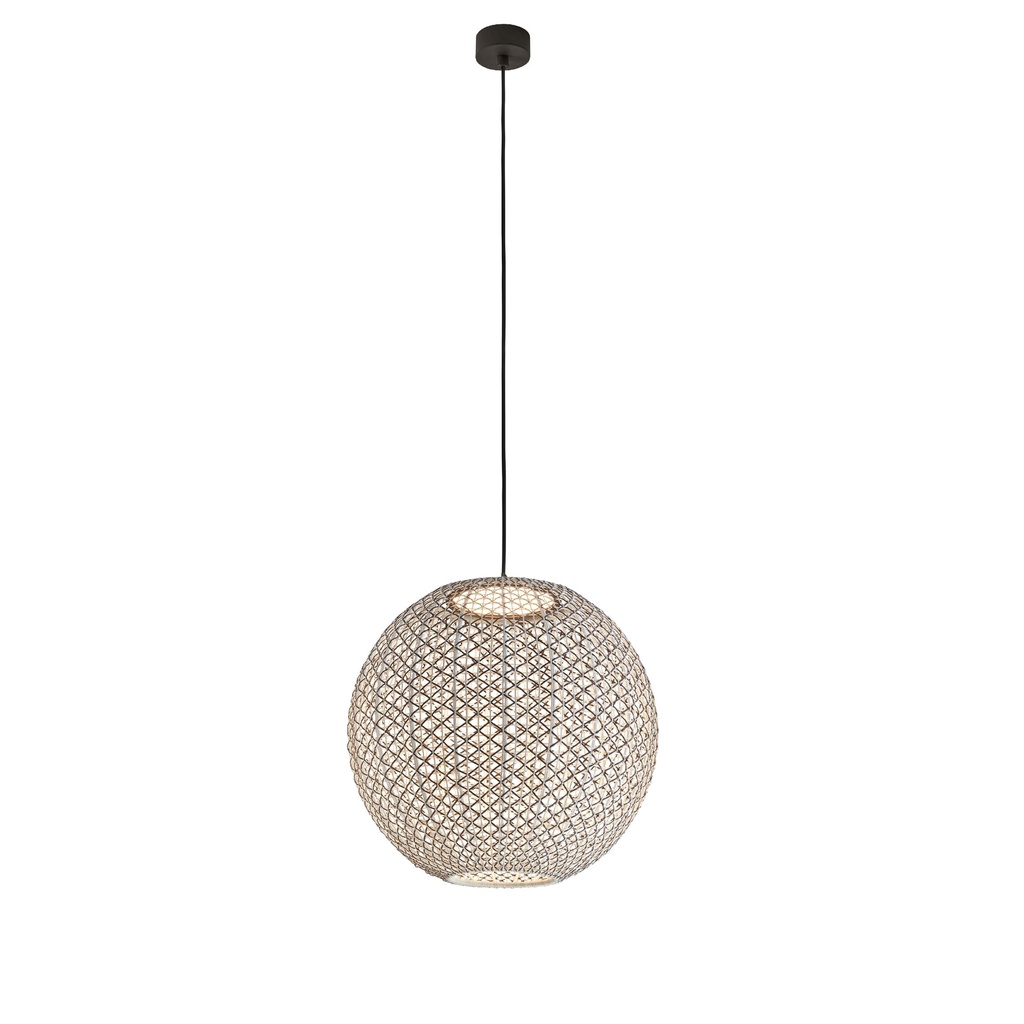 [BOV-30906214169] NANS SPHERE S/60 OUTDOOR - PENDANT LAMP - DIMMABLE TRIAC - GRAPHITE BROWN - BROWN SHADE