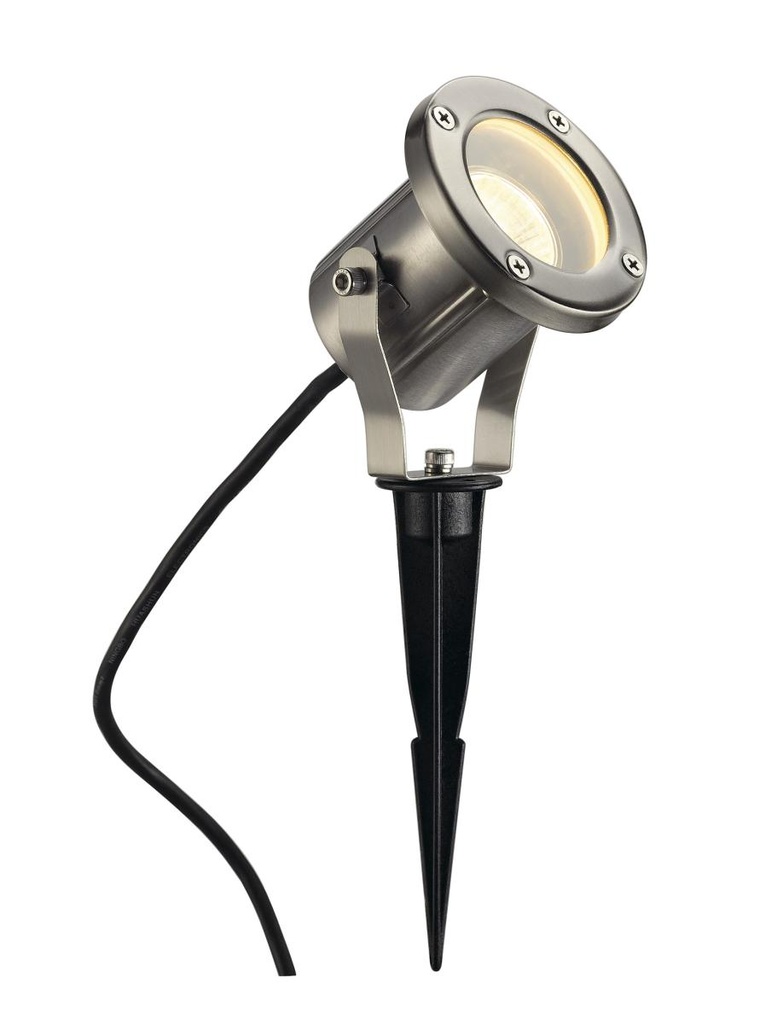 [SLV-229740] NAUTILUS SPIKE, outdoor grondpinarmatuur, QPAR51, IP55, roestvrij staal, max. 25W, incl. kabel van 1