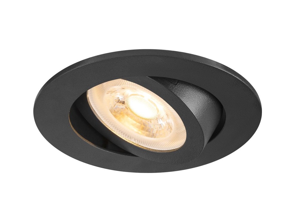 NEW TRIA® 68, plafondinbouwarmatuur, rond, max. 10W GU10, zwart