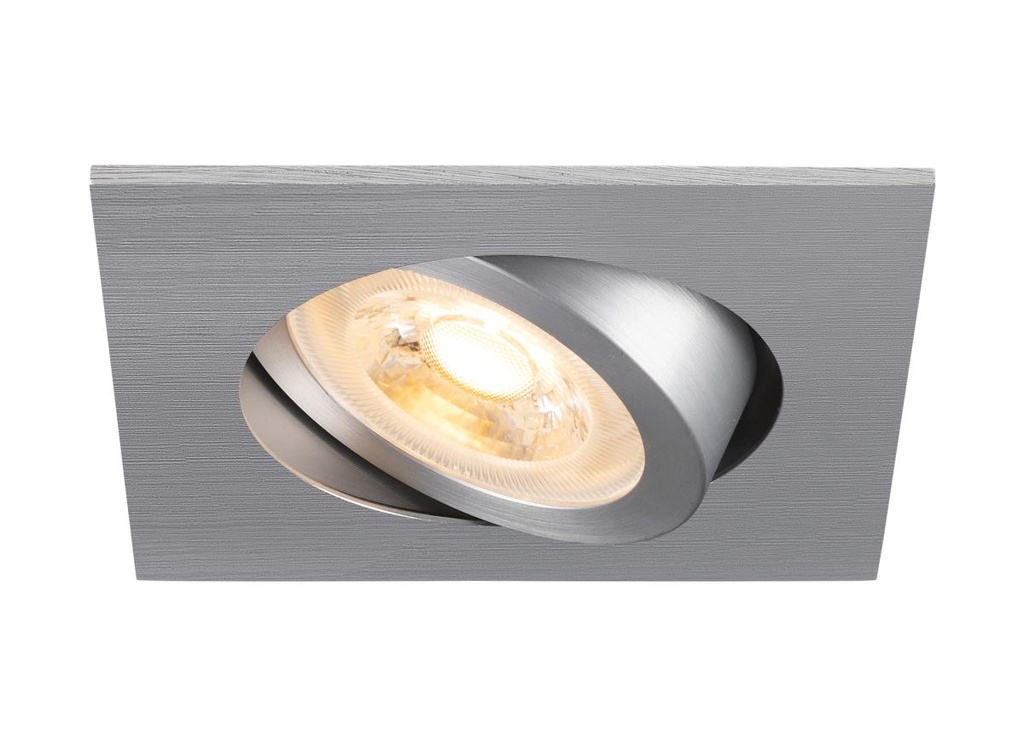 NEW TRIA® 68, plafondinbouwarmatuur, vierkant, max. 10W GU10, aluminium