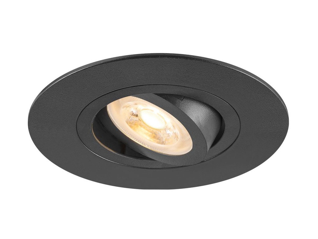 NEW TRIA® 75 XL, plafondinbouwarmatuur, rond, max. 10W GU10, zwart