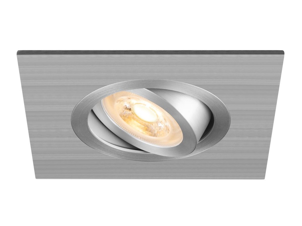 NEW TRIA® 75 XL, plafondinbouwarmatuur, vierkant, max. 10W GU10, aluminium