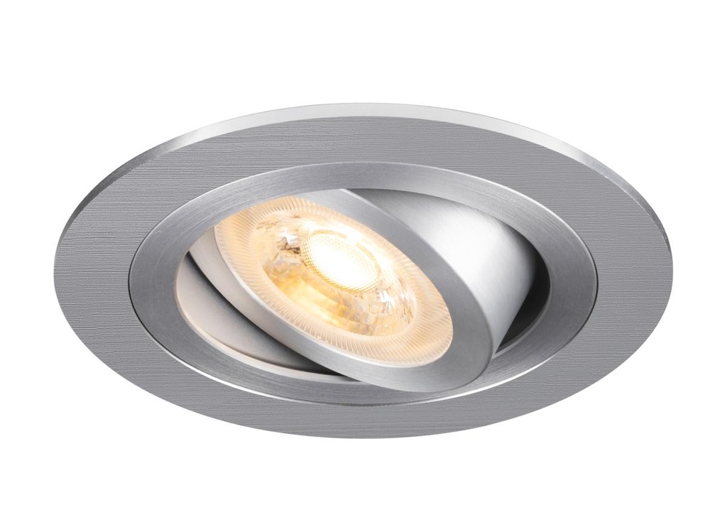 [SLV-1007376] NEW TRIA® 75, plafondinbouwarmatuur, rond, max. 10W GU10, aluminium