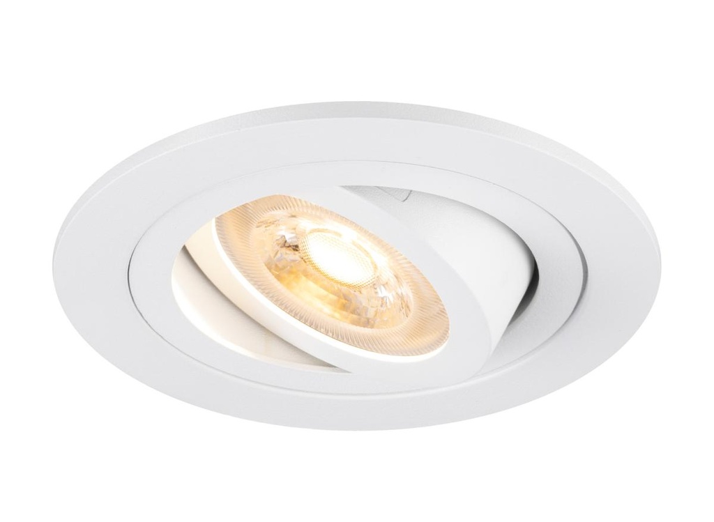 NEW TRIA® 75, plafondinbouwarmatuur, rond, max. 10W GU10, wit