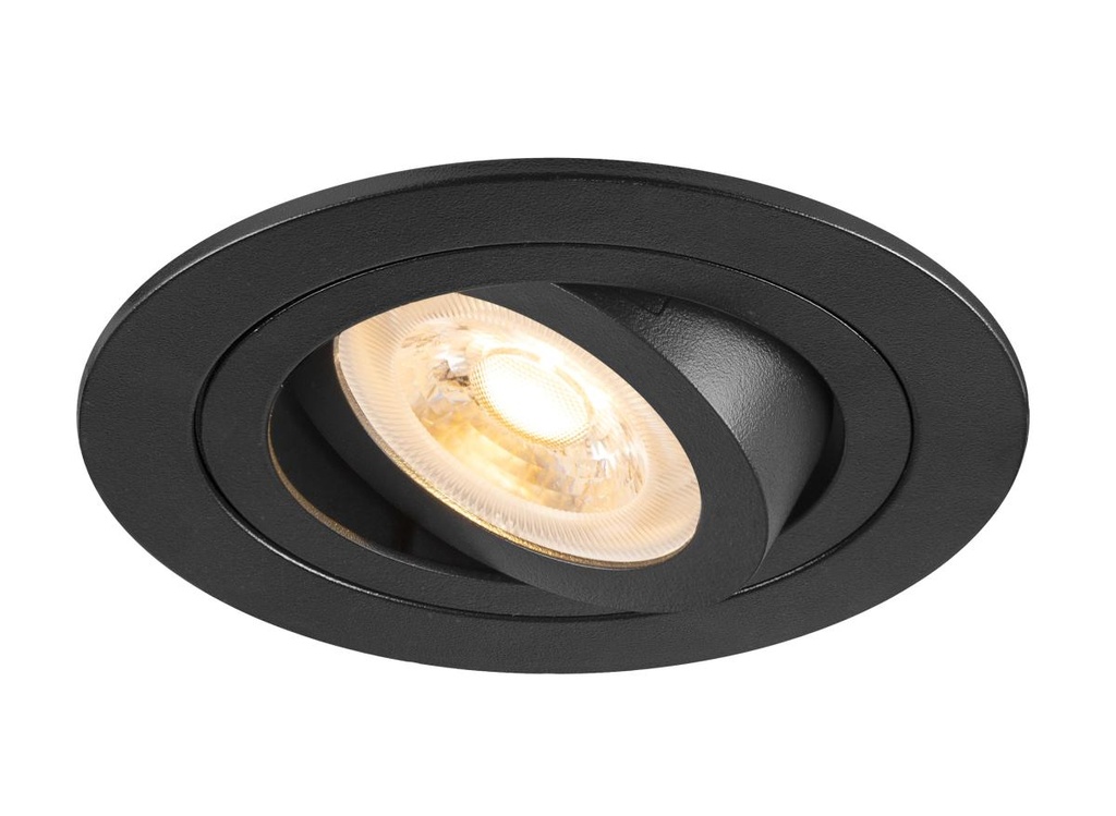 NEW TRIA® 75, plafondinbouwarmatuur, rond, max. 10W GU10, zwart