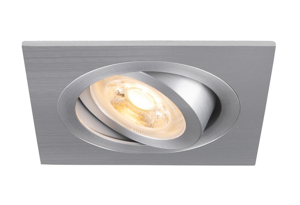 NEW TRIA® 75, plafondinbouwarmatuur, vierkant, max. 10W GU10, aluminium