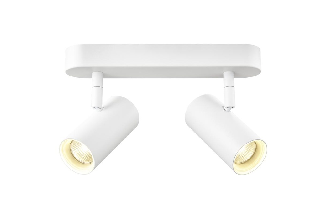 [SLV-1008704] NOBLO®, wand- en plafondopbouwarmatuur, dubbel, rond, 2000-3000K, 15W, dim-to-warm, PHASE, 36°, wit