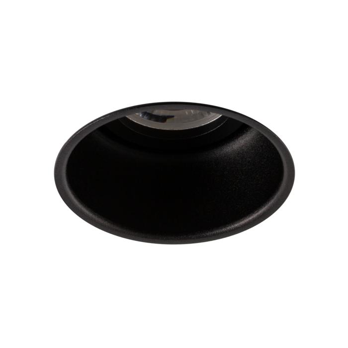 NORA AC inbouwspot - rond - vast - dimbaar fase aan & afsnijding - led 230V + lens zwart textuur