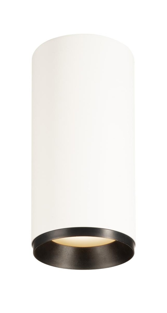 NUMINOS® CL PHASE L, indoor led plafondopbouwarmatuur wit/zwart 3000K 36°