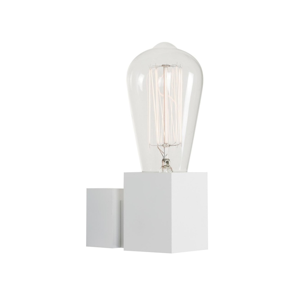 ONTARIO opbouw wandlicht - zonder frontplaat - met vierkante lamphouder wit textuur