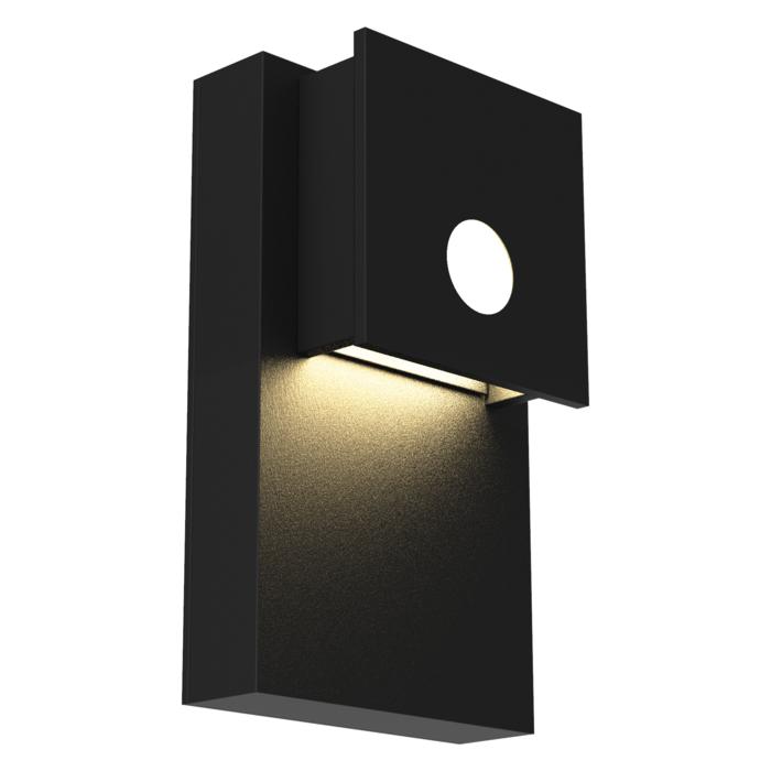 [PSM-W1252.32A] OUTSIDER opbouw huisnummerwandlicht - down - met transfo zwart textuur ano