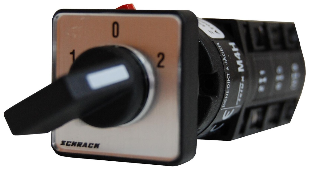 Omschakelaar 1-0-2 centrale bevestiging ø22mm 10A 3P