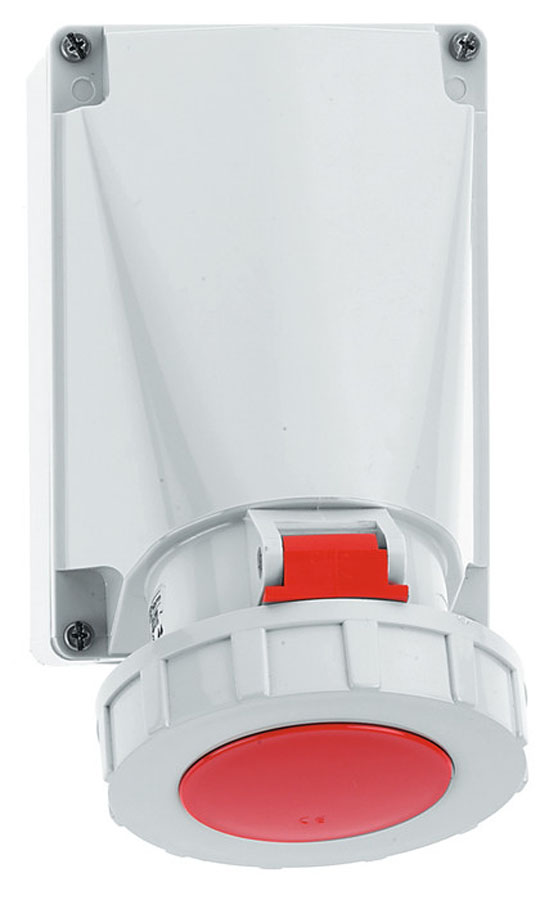 Opbouw cee stopcontact 63A 3P+N+A 400V IP67, schroefaansluiting