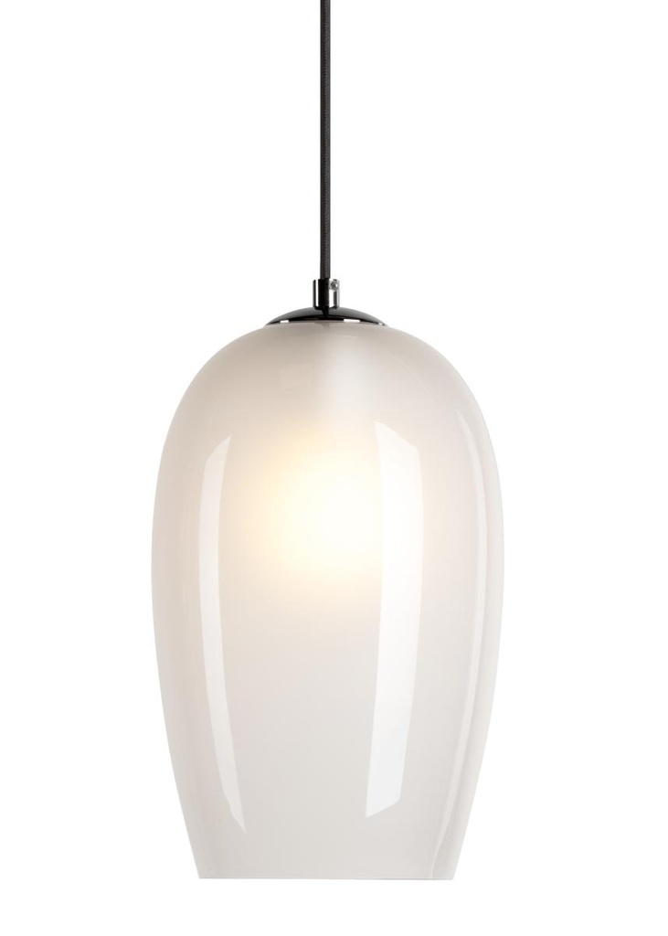 [SLV-1006402] PANTILO OVAL PD, E27 pendelarmatuur, wit/chroom