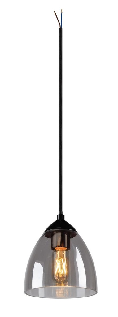 PARA CONE GL GU10, pendelarmatuur zwart / doorschijnend