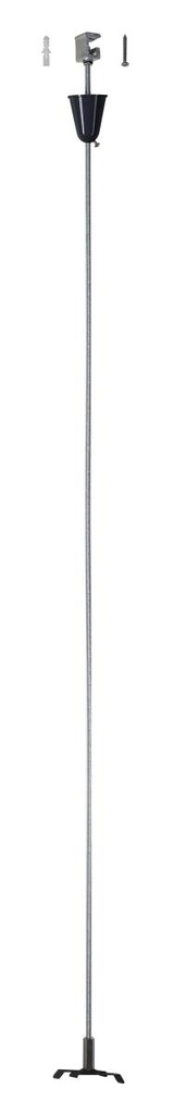 PENDELOPHANGING, voor S-TRACK 3-fase 230V opbouwrail, zwart, met stang