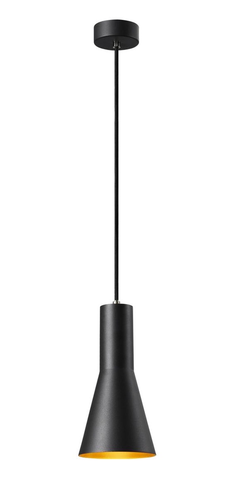 PHELIA 130 E27, indoor hanglamp, zwart/goud
