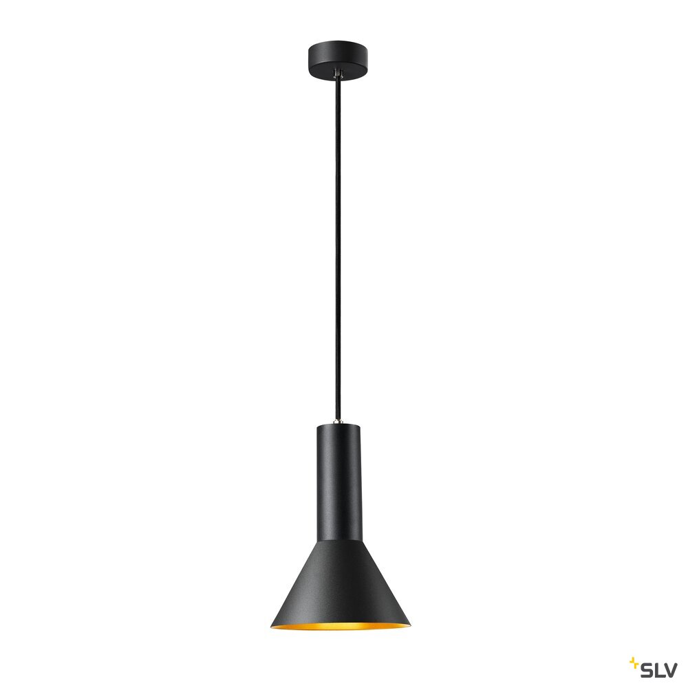PHELIA 175 E27, indoor hanglamp, zwart/goud