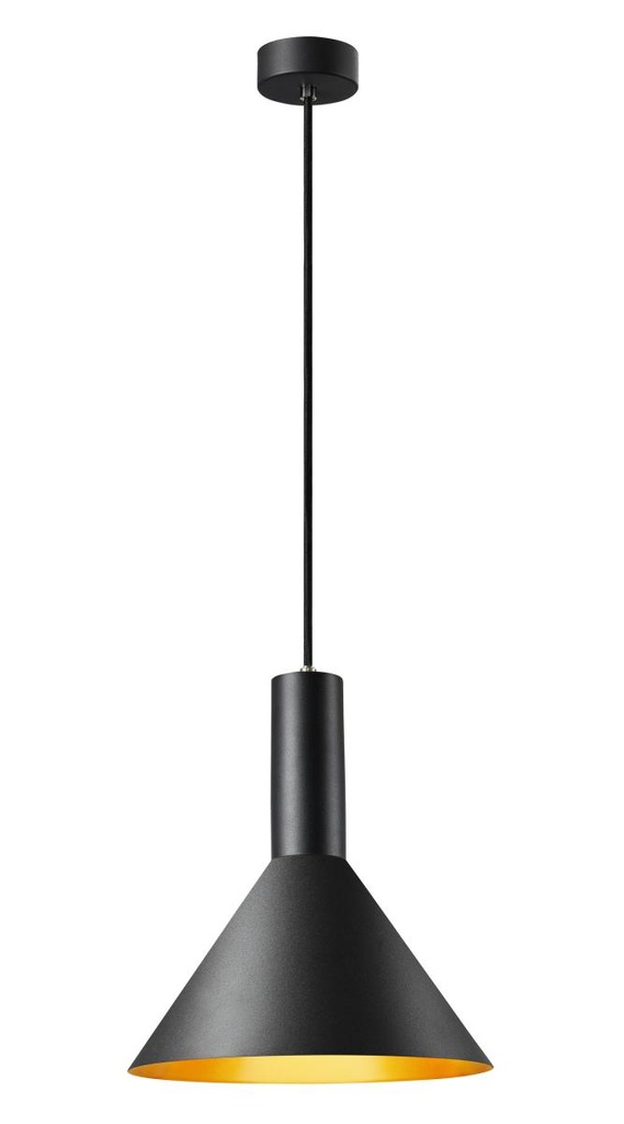 PHELIA 275 E27, indoor hanglamp, zwart/goud