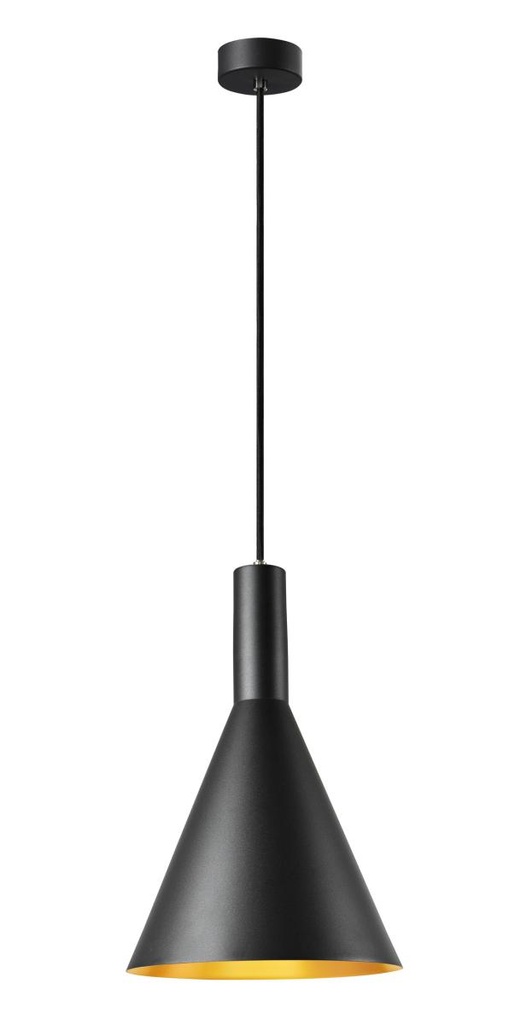 PHELIA 280 E27, indoor hanglamp, zwart/goud