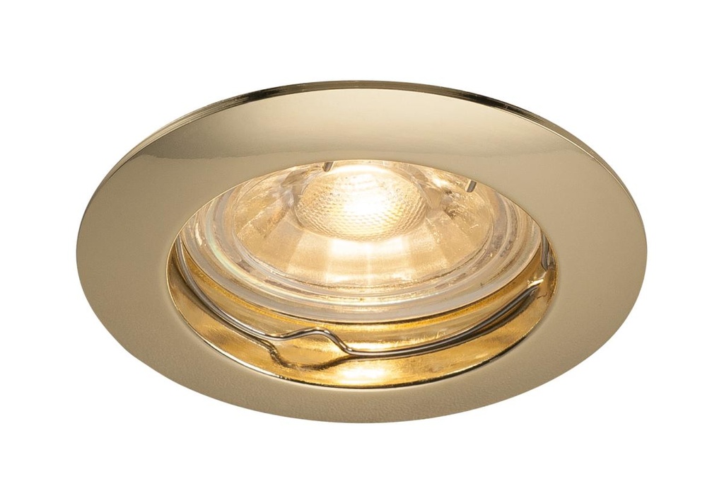 PIKA, plafondinbouwlamp, QPAR51, vast, messing, max. 50W